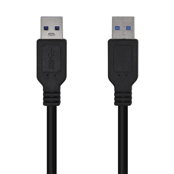 Cable USB 3.0 Aisens A105-0447/ USB Macho - USB Macho/ 2m/ Negro