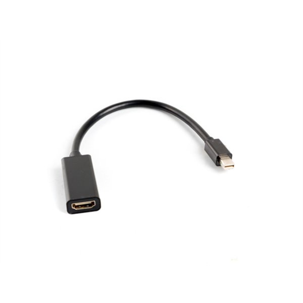 Lanberg AD-0005-BK adaptador de cable de vídeo 0,2 m Mini DisplayPort HDMI tipo A (Estándar) Negro