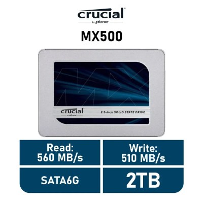 Crucial MX500 SSD 2TB 2.5" a 560Mbs SATA 6GB/s