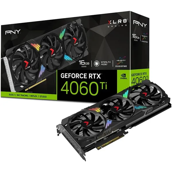 PNY GeForce RTX 4060 Ti 8GB XLR8 Gaming Verto Epic-X RGB Triple Fan