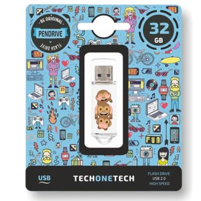 Pendrive 32GB Tech One Tech Emojitech No-Evil Monkey USB 2.0