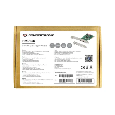 Controladora Pcie Conceptronic Emrick08g Pcie X4 2 Puertos Usb