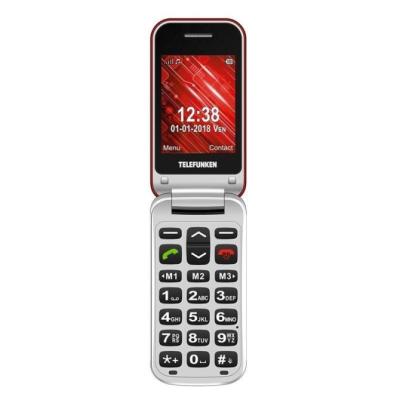 Teléfono Móvil Telefunken TM 210 para Personas Mayores/ Rojo Izy