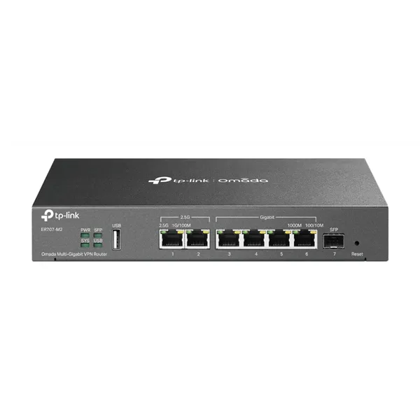 Router Vpn Tp-link Er707-m2 Multigigabit Omada 2p De 2.5g Hasta 6p Wan