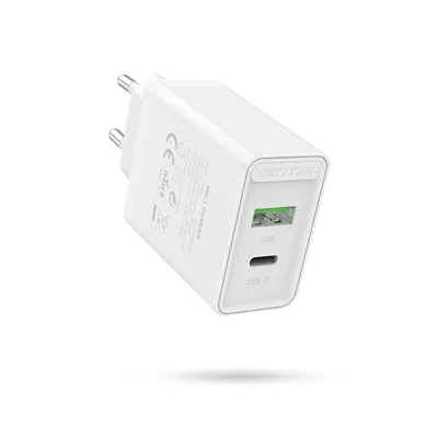 Cargador de Pared Vention FBBW0-EU/ 1xUSB Tipo-C/ 1x USB/ 20W