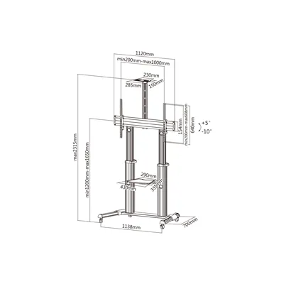 Soporte De Suelo Con Ruedas Equip Para Pantalla De 60-100"