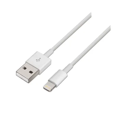 Cable Lightning Aisens A102-0035/ USB Macho - Lightning Macho/