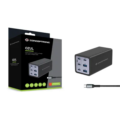 Cargador Conceptronic 200w. Usb-cx4 Usb-ax4 Quickcharge 3.0 Pd