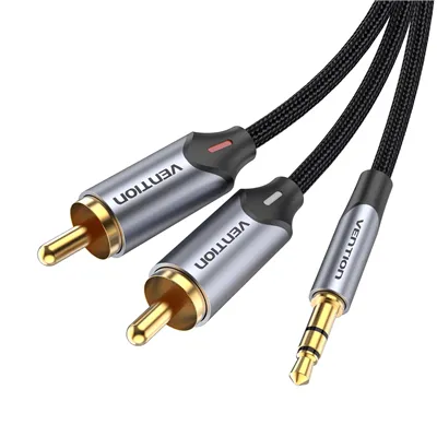 Cable Estéreo Vention BCNBF/ Jack 3.5 Macho - 2x RCA Macho/ 1m/