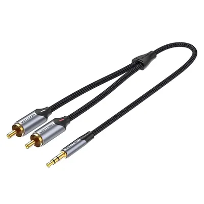 Cable Estéreo Vention BCNBF/ Jack 3.5 Macho - 2x RCA Macho/ 1m/