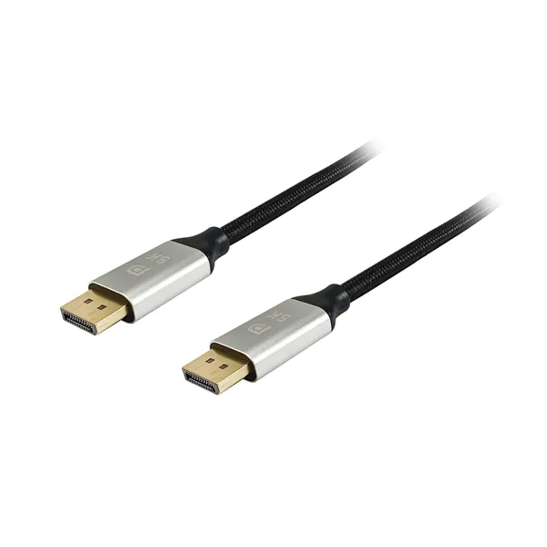 Cable Displayport A Displayport Premium 1.4 8k/60hz 5m Malla Algodón Trenzado Y Conector Aluminio Equip 119265