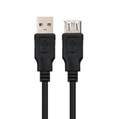 Cable Alargador USB 2.0 Nanocable 10.01.0203-BK/ USB Macho -