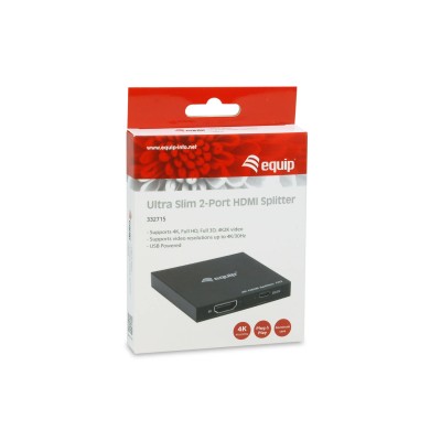 Splitter Hdmi 1.4 Ultraslim 2 Puertos Equip