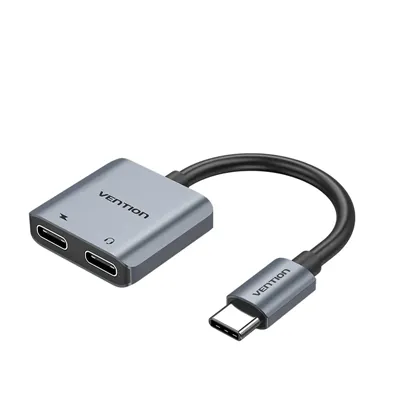 Conversor USB Tipo-C Vention BGZHA/ USB Tipo-C Macho - 2x USB