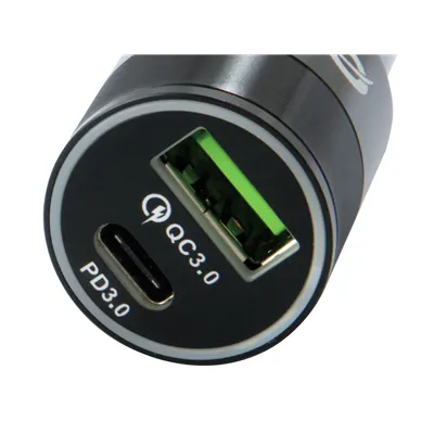 Cargador De Coche Conceptronic Carden02b Usb-c + Usb A 5v/2.4a