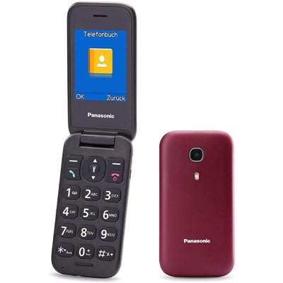 Panasonic KX-TU400 6,1 cm (2.4") 106 g Rojo Teléfono básico