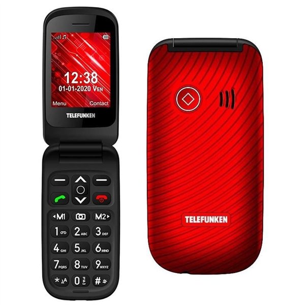 Telefunken S440 6,1 cm (2.4") 83 g Rojo Teléfono para personas mayores