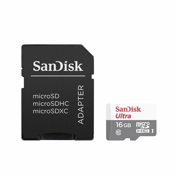 SanDisk Ultra MicroSDHC 16GB UHS-I + SD Adapter Clase 10