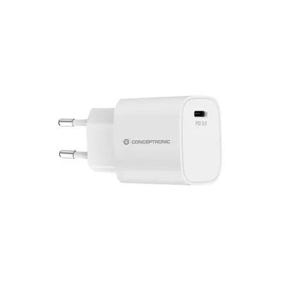 Cargador De Pared Conceptronic Usb-c 20w Pd 3.0 Color Blanco