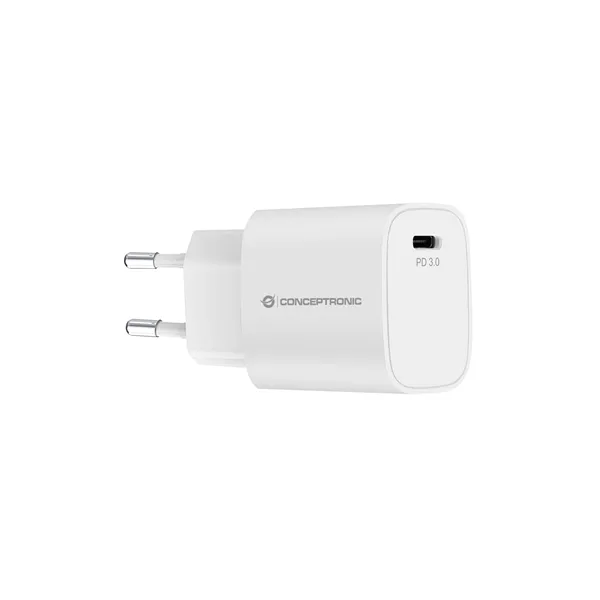 Cargador De Pared Conceptronic Usb-c 20w Pd 3.0 Color Blanco