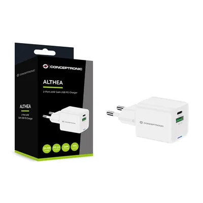 Cargador De Pared Conceptronic Usb-c X1 Usb-ax1 Quickcharge 3.0