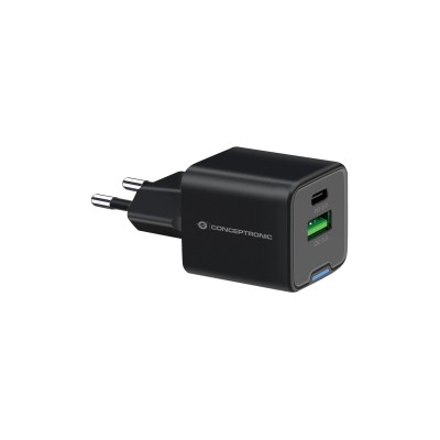 Cargador De Pared Conceptronic Usb-c X1 Usb-ax1 Quickcharge 3.0