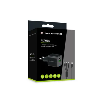 Cargador De Pared Conceptronic Usb-c X1 Usb-ax1 Quickcharge 3.0