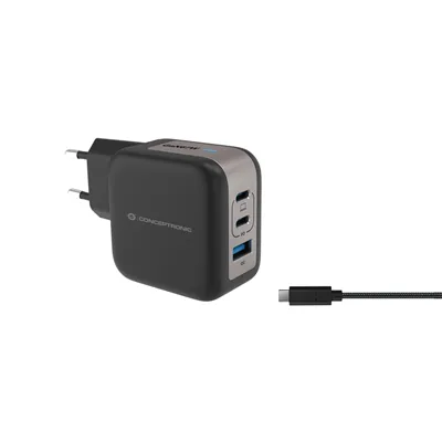 Cargador De Pared Conceptronic Usb-c X2 Usb-ax1 Quickcharge 3.0