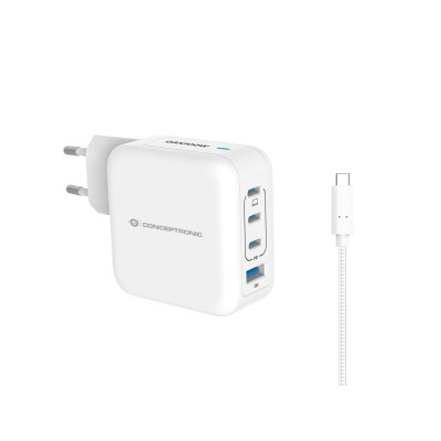 Cargador De Pared Conceptronic Usb-c X3 Usb-ax1 Quickcharge 3.0