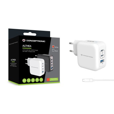 Cargador De Pared Conceptronic Usb-c X3 Usb-ax1 Quickcharge 3.0