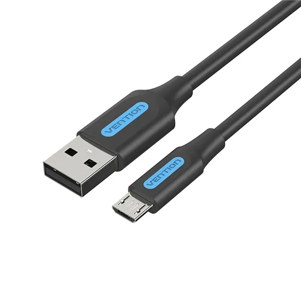 Cable USB 2.0 Vention COLBD/ USB Macho - MicroUSB Macho/ Hasta 60W/ 480Mbps/ 50cm/ Negro