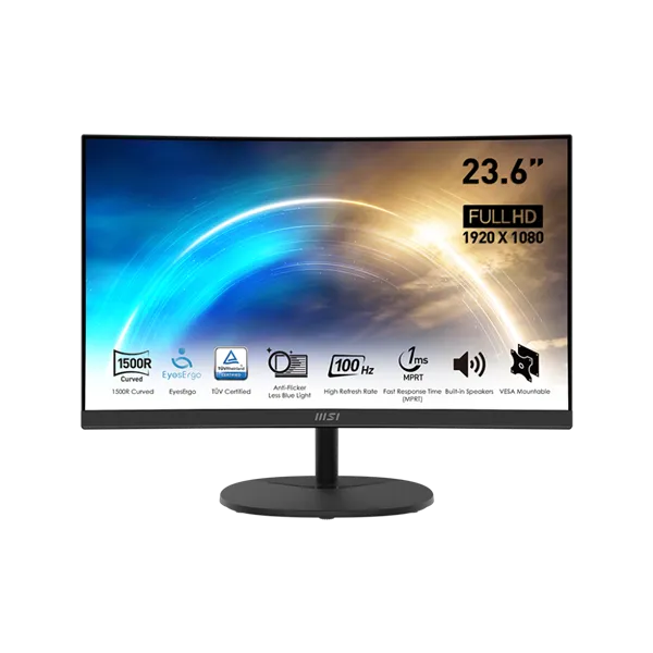 MSI MP2412c Monitor Profesional Curvo 24" 100Hz 4ms FHD HDMI/DP/Altavoces