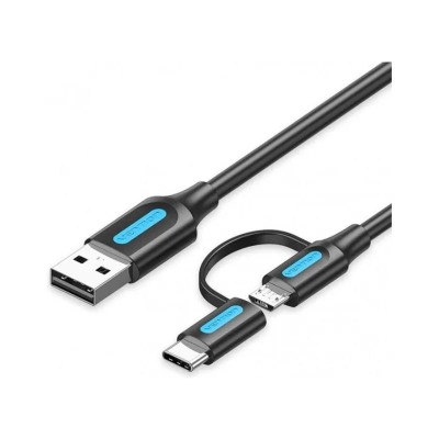 Cable USB 2.0 Vention CQDBD USB Macho - Micro USB Macho/ USB