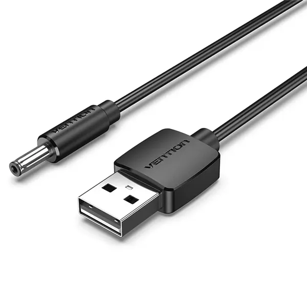 Cable Conversor USB Vention CEXBD/ USB Macho - DC 5.5mm Macho/ 50cm/ Negro