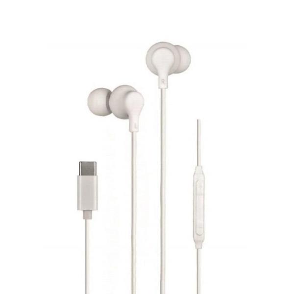 Auriculares Intrauditivos Daewoo DW2016/ con Micrófono/ USB Tipo-C/ Blancos