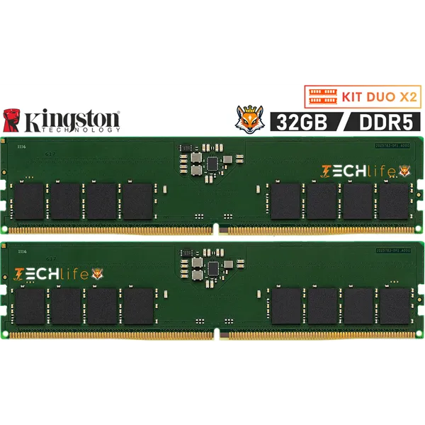 Kingston Value KIT 32GB DDR5 4800MHz 1.1V CL40 ( 2x16GB )