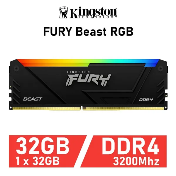 Kingston FURY Beast RGB 32GB DDR4 3200MHz 1.35v CL16