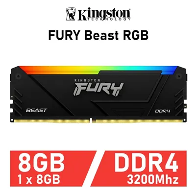 Kingston FURY Beast RGB 8GB DDR4 3200MHz 1.35v CL16