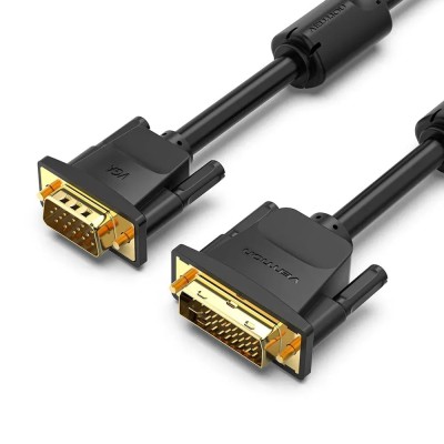 Cable Conversor Vention EACBF/ DVI Macho - VGA Macho/ 1m/ Negro