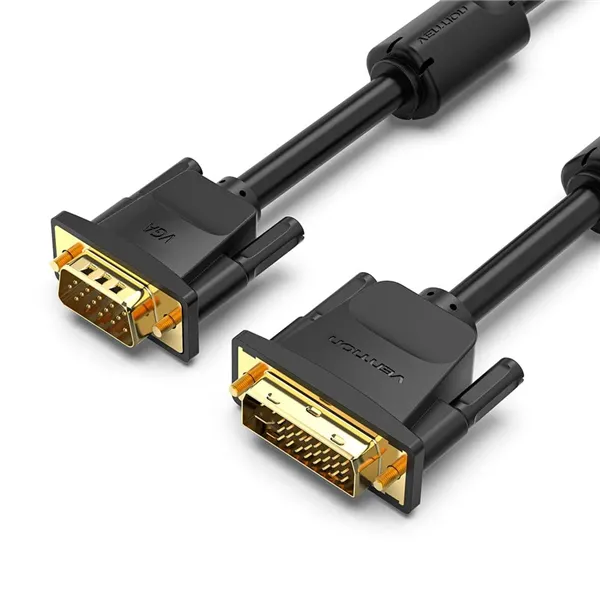 Cable Conversor Vention EACBF/ DVI Macho - VGA Macho/ 1m/ Negro