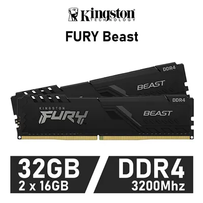 Kingston FURY Beast KIT 32GB DDR4 3200MHz 1.2v CL16 ( 2x16GB)