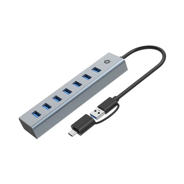 Conceptronic HUB USB-C/USB 3.0 de 7 Puertos USB 3.0 sin alimentación