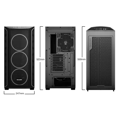 Be Quiet Shadow Base 800 FX Black Midi Tower Cristal Templado