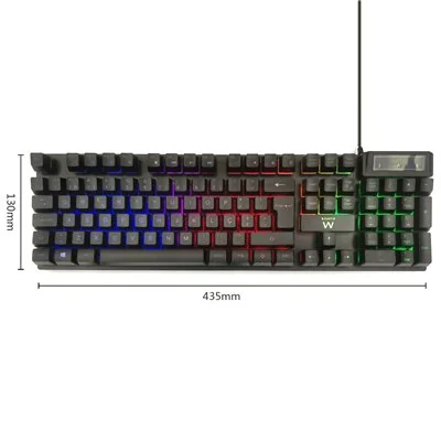 Ewent PL3319 teclado Juego USB QWERTY Portugués Negro