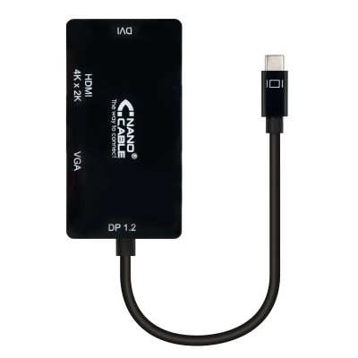 Conversor Nanocable 10.16.4301-BK/ USB Tipo-C Macho - VGA