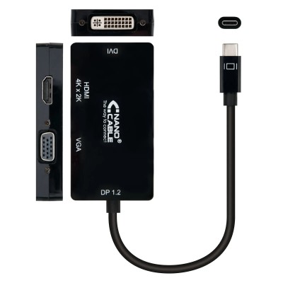 Conversor Nanocable 10.16.4301-BK/ USB Tipo-C Macho - VGA