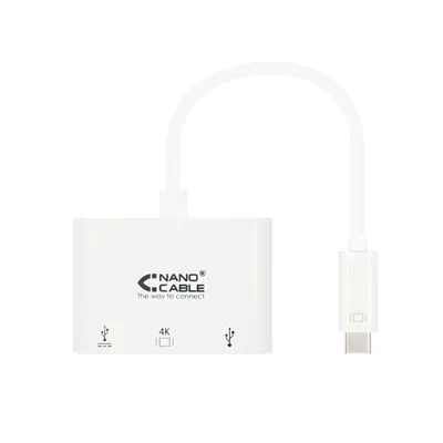 Conversor Nanocable 10.16.4302/ USB Tipo-C Macho - HDMI Hembra/