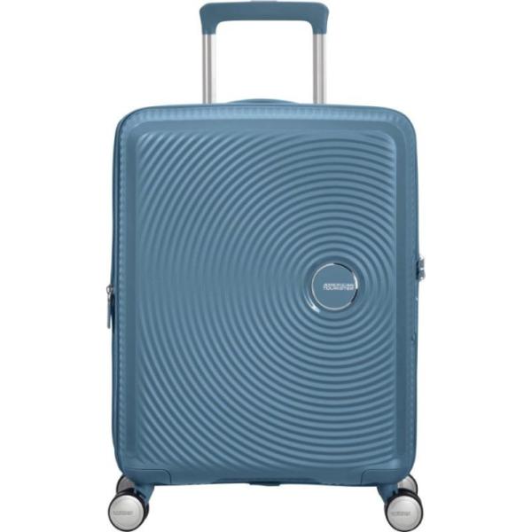 Maleta de Cabina American Tourister SoundBox Spinner 55cm/ 55x40x20cm/ 4 Ruedas/ Azul Piedra