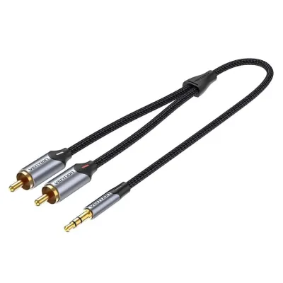 Cable Estéreo Vention BCNBH/ Jack 3.5 Macho - 2x RCA Macho/ 2m/