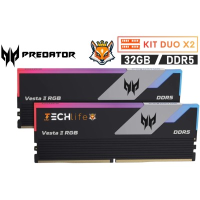 Acer Predator Vesta II RGB Black KIT 32GB DDR5 6000MHz 1.35v